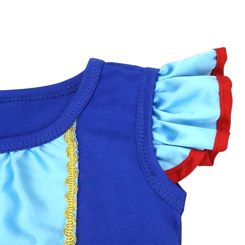 HIHCBF Baby Girls 1st Christmas Outfit Snow White Costume Princess Birthday Romper Tutu Dress w/Headband Shoes - Image 3